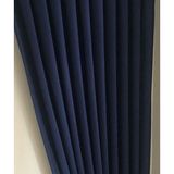 Evdepo Home Lacivert Sık Pileli Fon Perde 50 x 270 cm - 100 x 240 cm