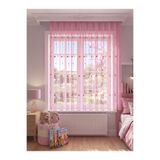Evdepo Home Pembe, Yıldız Desenli, 1'e 2 Seyrek Pile, Çocuk ve Bebek Odası, Petek Üstü Kısa Tül Perde