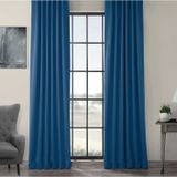Evdepo Home Tek Kanat Pilesiz İndigo 220x250 cm Fon Perde