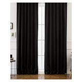 Evdepo Home Tek Kanat Pilesiz Siyah 200x270 cm Fon Perde