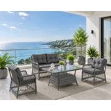 Evdesa Bredam Rattan Balkon Bahçe Takımı - Antrasit