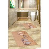 Evdeya 3d Dijital Baskılı Yıkanabilir Anne Baba Çocuk Ikili Banyo Halısı, Klozet-16-Kahve, - Kahverengi