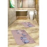 Evdeya 3d Dijital Baskılı Yıkanabilir Anne Baba Çocuk Ikili Banyo Halısı, Klozet-16-Mavi,