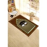Evdeya Dijital Baskılı Kabe Motifli Yıkanabilir Motifli 70x130 Namazlık Seccade SECCADE-4, Kahverengi, 70 x 140