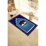 Evdeya Dijital Baskılı Kabe Motifli Yıkanabilir Motifli 70x130 Namazlık Seccade SECCADE-4, Mavi, 70 x 140