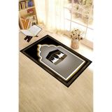 Evdeya Dijital Baskılı Kabe Motifli Yıkanabilir Motifli 70x130 Namazlık Seccade SECCADE-4, Siyah, 70 x 140