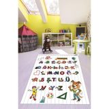 Evdeya Dijital Baskılı Kaymaz Taban Yıkanabilir Alfabe Eğitici Çocuk Odası Oyun Halısı ÇOCUK-33, Beyaz, 80 x 300