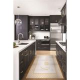 Evdeya Dijital Baskılı Kaymaz Taban Yıkanabilir Home Yazılı Yolluk Mutfak Halısı MUTFAK-12, Bej, 80 x 150