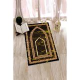 Evdeya Dijital Baskılı Kaymaz Taban Yıkanabilir Modern Namazlık Seccade 70x130 SECCADE-21, Gold, 70 x 130