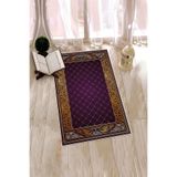 Evdeya Dijital Baskılı Kaymaz Taban Yıkanabilir Namazlık Seccade 70x130 SECCADE-22, Mor, 70 x 130