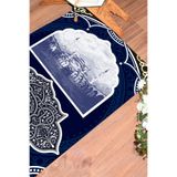 Evdeya Dijital Baskılı Yıkanabilir Camii Motifli Hediyelik Namazlık Seccade 70x130 SECCADE-35, Mavi, 70 x 130
