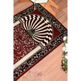 Evdeya Dijital Baskılı Yıkanabilir Camii Motifli Hediyelik Namazlık Seccade 70x130cm SECCADE-34, Kırmızı, 70 x 140