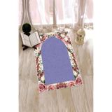 Evdeya Dijital Baskılı Yıkanabilir Çiçekli Hediyelik Namazlık Seccade 70x130cm SECCADE-24, Mor, 70 x 140
