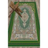 Evdeya Dijital Baskılı Yıkanabilir Hediyelik Klasik Namazlık Seccade 70x130 SECCADE-32, Yeşil, 70 x 130