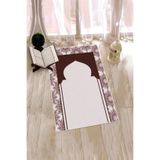 Evdeya Dijital Baskılı Yıkanabilir Hediyelik Namazlık Seccade 70x130cm SECCADE-25, Kahverengi, 70 x 130