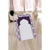 Evdeya Dijital Baskılı Yıkanabilir Hediyelik Namazlık Seccade 70x130cm SECCADE-25, Mor, 70 x 130