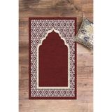 Evdeya Dijital Baskılı Yıkanabilir Hediyelik Şık Namazlık Seccade 70x130 cm SECCADE-17, Kırmızı, 70 x 130