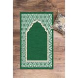 Evdeya Dijital Baskılı Yıkanabilir Hediyelik Şık Namazlık Seccade 70x130 cm SECCADE-17, Yeşil, 70 x 130