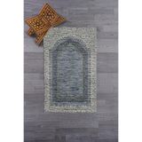 Evdeya Dijital Baskılı Yıkanabilir Kaliteli Şık Namazlık Seccade 70x130 cm SECCADE-09, Gri, 70 x 130