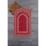 Evdeya Dijital Baskılı Yıkanabilir Kaliteli Şık Namazlık Seccade 70x130 cm SECCADE-09, Kırmızı, 70 x 130