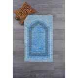 Evdeya Dijital Baskılı Yıkanabilir Kaliteli Şık Namazlık Seccade 70x130 cm SECCADE-09, Mavi, 70 x 130