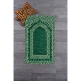 Evdeya Dijital Baskılı Yıkanabilir Kaliteli Şık Namazlık Seccade 70x130 cm SECCADE-09, Yeşil, 70 x 130