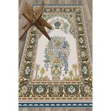 Evdeya Dijital Baskılı Yıkanabilir Klasik Desen Hediyelik Namazlık Seccade 70x130 SECCADE-29, Mavi, 70 x 140