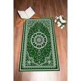 Evdeya Dijital Baskılı Yıkanabilir Klasik Desen Hediyelik Namazlık Seccade 70x130 SECCADE-40, Yeşil, 70 x 140