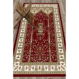 Evdeya Dijital Baskılı Yıkanabilir Klasik Desenli Namazlık Seccade 70x130 SECCADE-30, Kırmızı, 70 x 130