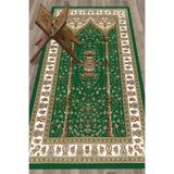 Evdeya Dijital Baskılı Yıkanabilir Klasik Desenli Namazlık Seccade 70x130 SECCADE-30, Yeşil, 70 x 130
