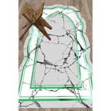 Evdeya Dijital Baskılı Yıkanabilir Lazer Kesim Hediyelik Namazlık Seccade 70x130 SECCADE-28, Yeşil, 70 x 140