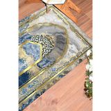 Evdeya Dijital Baskılı Yıkanabilir Mermer Desen Hediyelik Namazlık Seccade 70x130 SECCADE-36, Mavi, 70 x 140