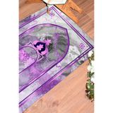 Evdeya Dijital Baskılı Yıkanabilir Mermer Desen Hediyelik Namazlık Seccade 70x130 SECCADE-36, Mor, 70 x 140