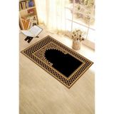 Evdeya Dijital Baskılı Yıkanabilir Motifli 70x130 Namazlık Seccade SECCADE-1, Siyah, 70 x 140