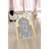 Evdeya Dijital Baskılı Yıkanabilir Motifli Hediyelik Namazlık Seccade 70x130cm SECCADE-26, Gri, 70 x 130