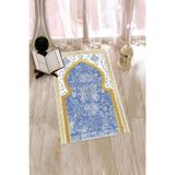 Evdeya Dijital Baskılı Yıkanabilir Motifli Hediyelik Namazlık Seccade 70x130cm SECCADE-26, Mavi, 70 x 130