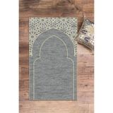 Evdeya Dijital Baskılı Yıkanabilir Motifli Namazlık Seccade 70x130 cm SECCADE-15, Gri, 70 x 130