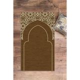 Evdeya Dijital Baskılı Yıkanabilir Motifli Namazlık Seccade 70x130 cm SECCADE-15, Kahverengi, 70 x 130