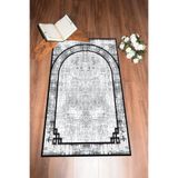 Evdeya Dijital Baskılı Yıkanabilir Sade Desen Hediyelik Namazlık Seccade 70x130 SECCADE-39, Gri, 70 x 130