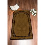 Evdeya Dijital Baskılı Yıkanabilir Sade Desen Hediyelik Namazlık Seccade 70x130 SECCADE-39, Kahverengi, 70 x 130