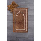 Evdeya Dijital Baskılı Yıkanabilir Sade Desen Namazlık Seccade 70x130 cm SECCADE-11, Kahverengi, 70 x 130
