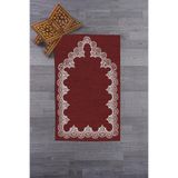 Evdeya Dijital Baskılı Yıkanabilir Sade Şık Desen Namazlık Seccade 70x130 Cm SECCADE-14, Kırmızı, 70 x 140