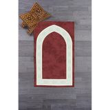 Evdeya Dijital Baskılı Yıkanabilir Sade Şık Namazlık Seccade 70x130 Cm SECCADE-10, Kırmızı, 70 x 140