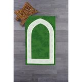 Evdeya Dijital Baskılı Yıkanabilir Sade Şık Namazlık Seccade 70x130 Cm SECCADE-10, Yeşil, 70 x 140