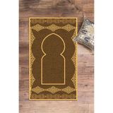 Evdeya Dijital Baskılı Yıkanabilir Şık Motifli Namazlık Seccade 70x130 Cm SECCADE-16, Kahverengi, 70 x 140