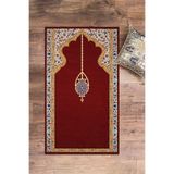 Evdeya Dijital Baskılı Yıkanabilir Şık Motifli Namazlık Seccade 70x130 Cm SECCADE-18, Kırmızı, 70 x 140