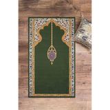 Evdeya Dijital Baskılı Yıkanabilir Şık Motifli Namazlık Seccade 70x130 Cm SECCADE-18, Yeşil, 70 x 140