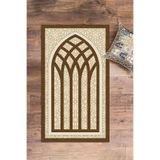 Evdeya Dijital Baskılı Yıkanabilir Şık Motifli Seccade Namazlık 70x130 cm SECCADE-19, Kahverengi, 70 x 130