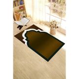 Evdeya Dijital Baskılı Yıkanabilir Silinebilir Modern 70x130 Namazlık Seccade SECCADE-06, Kahverengi, 70 x 130