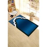 Evdeya Dijital Baskılı Yıkanabilir Silinebilir Modern 70x130 Namazlık Seccade SECCADE-06, Mavi, 70 x 130